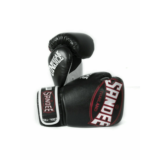 Sandee Kids Boxing Gloves Muay Thai Cool-Tec Black White Red