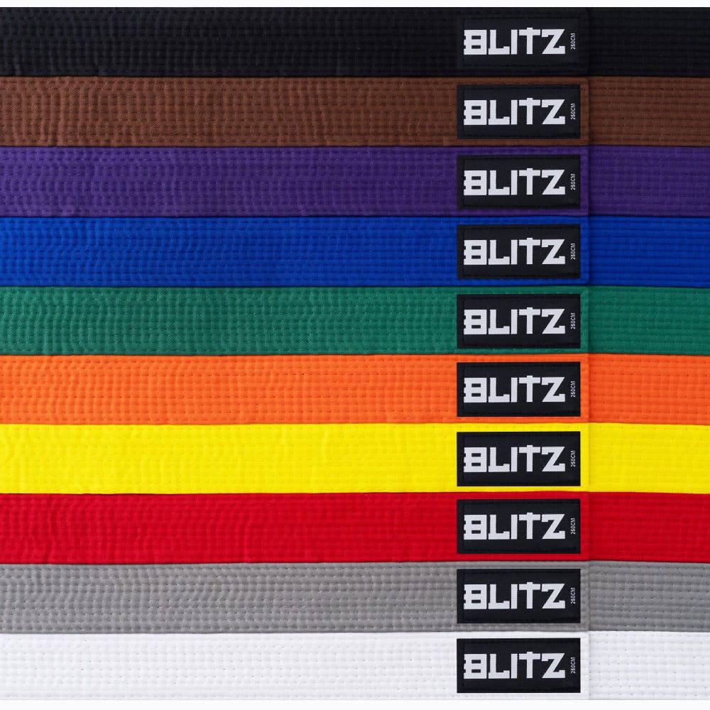 Blitz Plain Coloured Belt - Karate Taekwondo Judo